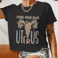 Mind Your Own Uterus Floral Vintage Feminist Pro Choice Cool Women Cropped T-shirt