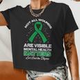 Not All Wounds Visible Mental Health Matters Aware Women Women Cropped T-shirt