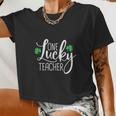 One Lucky Irish Teacher Women Cropped T-shirt