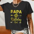 Papa Of The Birthday Girl Dad Sunflower Women Cropped T-shirt