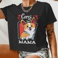 Pembroke Welsh Corgi Mama Puppy Dog Mom Pets Animals Lover V2 Women Cropped T-shirt