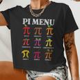 Pi Day Menu Math Lover Geek Pi Day 3 14 Science Teacher Women Cropped T-shirt