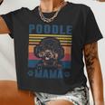 Poodle Mama Mother Retro Dog Mom Women Cropped T-shirt