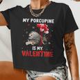 My Porcupine Is My Valentine Apparel Animals Lover Women Long Women Cropped T-shirt