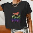 Proud Mom Rainbow Magical Unicorn Lgbt Women Cropped T-shirt