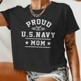 Proud Navy Mom V2 Women Cropped T-shirt