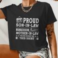 I Am A Proud Son In Law Mom Family Proud Mother Of The Groom Women Cropped T-shirt