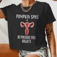 Pumpkin Spice And Reproductive Rights Pro Choice Feminist Great Women Cropped T-shirt