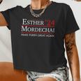 Purim Presidential Election Vote Queen Esther Mordechai 2024 Women Cropped T-shirt