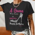 A Queen Was Born In February Birthday Women Cropped T-shirt