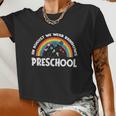 Rainbows Back To School Preschool Student Women Cropped T-shirt