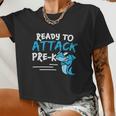 Ready To Attack Prek Shark Back To School Women Cropped T-shirt