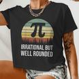 Retro Pi Day Irrational But Well Rounded Math Teacher Women Cropped T-shirt