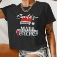 Santas Favorite Math Teacher Women Cropped T-shirt