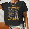 Schnauzer Dear Mommy Thank You For Being My Mommy Women Cropped T-shirt