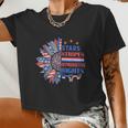 Star Stripes Reproductive Rights America Sunflower Pro Choice Pro Roe Women Cropped T-shirt