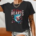 I Steal Hearts Shirt Valentines Day Boys Girls Shark Women Cropped T-shirt