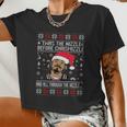 Twas The Nizzle Before Chrismizzle And All Through The Hizzle Ugly Christmas Women Cropped T-shirt