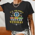 Us Air Force Vietnam Veteran Usa Flag Vietnam Vet Flag V2 Women Cropped T-shirt