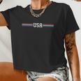 Usa Shirt Women Men Kids Cute Patriotic American 4Th Of July Women Cropped T-shirt
