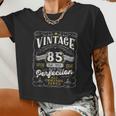 Vintage 1937 Birthday For Women Men 85 Years Old Women Cropped T-shirt