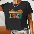 Vintage 1942 Retro 80Th Birthday Women Cropped T-shirt