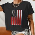 Vintage American Flag Baseball For 4Th Of July Women Cropped T-shirt