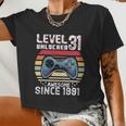 Vintage Video Gamer Birthday Level 31 Unlocked 31St Birthday Women Cropped T-shirt