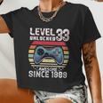 Vintage Video Gamer Birthday Level 33 Unlocked 33Rd Birthday Women Cropped T-shirt
