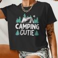 Women Girls Kids Camping Cutie Camp Gear Tent Apparel LadiesShirt Women Cropped T-shirt