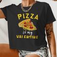 Womens Pizza Is My Valentine Valentines Day Boys Girls Women Cropped T-shirt