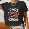 Xmas Candy Canes Crew Christmas Candy Lover Xmas Women Cropped T-shirt