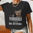 Yorkies Small Dogs Big Attitude Yorkie Women Cropped T-shirt