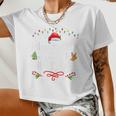 Most Likely To Pet The Reindeer Christmas Women Cropped T-shirt