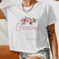Mother Womens Promoted To Grandma Again 2022 Mom Women Cropped T-shirt