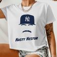 Nasty Nestor Cortes Jr Baseball Legend Women Cropped T-shirt