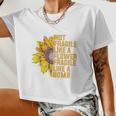 Not Fragile Like A Flower But A Bomb Sunflower Notorious Rbg Women Cropped T-shirt