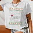 I Paused My Game To Be Here Ugly Sweater Christmas Men Women Cropped T-shirt