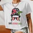 Save Afghan Girls Women Cropped T-shirt