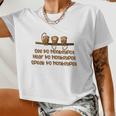 See No Monkeypox Hear No Monkeypox Speak No Monkeypox Women Cropped T-shirt