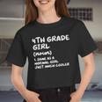4Th Grade Girl Definition Back To School Student Women Cropped T-shirt