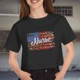 4Th July Independence Day American Flag Cute Graphic Nurse Women Cropped T-shirt