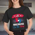 4Th Of July Pregnancy Meaningful Lil' Firecracker On The Way Great Women Cropped T-shirt