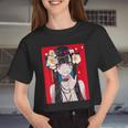 Anime Girl Waifu Japanese Aesthetic Kawaii Otaku Women Cropped T-shirt