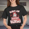 Anime Lover Valentines Day Anime Fans Ns Girls Boys Women Cropped T-shirt