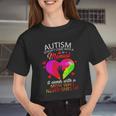 Autism Manual Mom Who Never Gives Up Women Cropped T-shirt