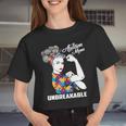 Autism Mom Unbreakable Women Cropped T-shirt