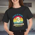 Awesome Retro 3Rd Birthday Boy Girl Women Cropped T-shirt