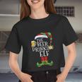 The Beer Drinking Elf Family Matching Christmas Pajama Women Cropped T-shirt