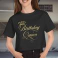 Birthday Queen Elegant Crown Women Cropped T-shirt